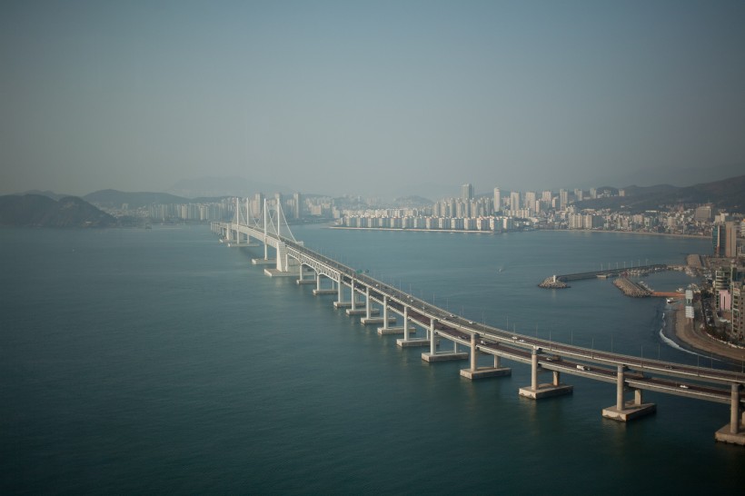 韓國釜山海岸風景圖片
