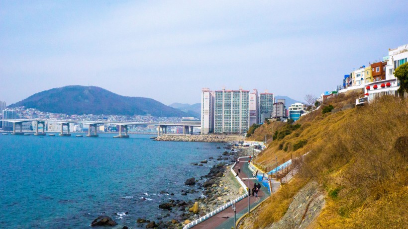 韓國釜山海岸風景圖片