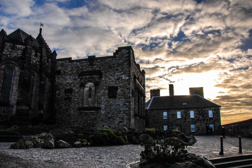英國蘇格蘭愛丁堡城堡建築風景圖片