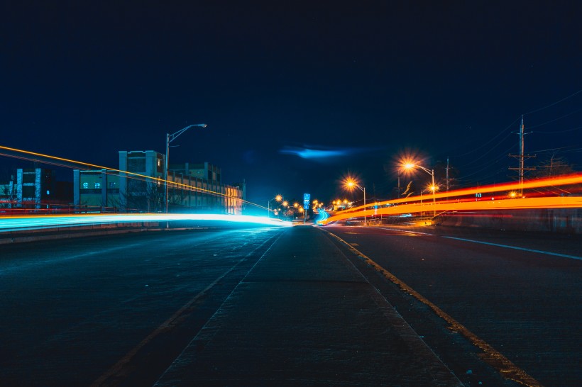 城市街道夜景圖片