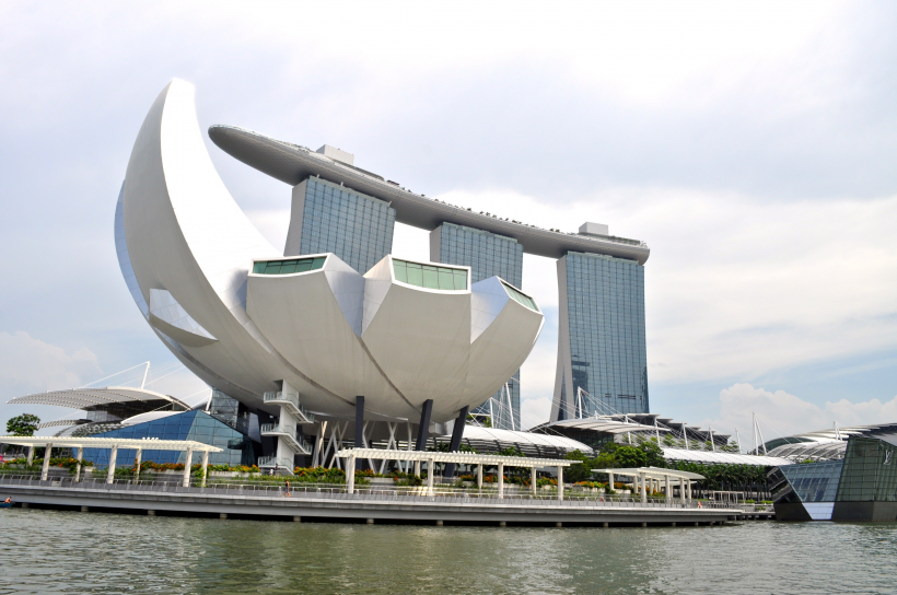 新加坡濱海灣金沙酒店建築風景圖片