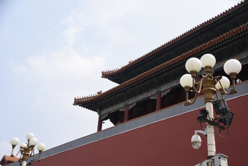中國北京雄偉的天安門建築風景圖片