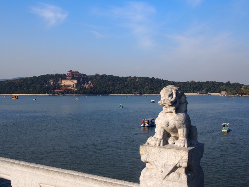 北京頤和園建築風景圖片