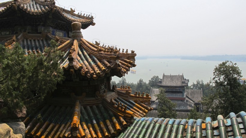 北京頤和園建築風景圖片
