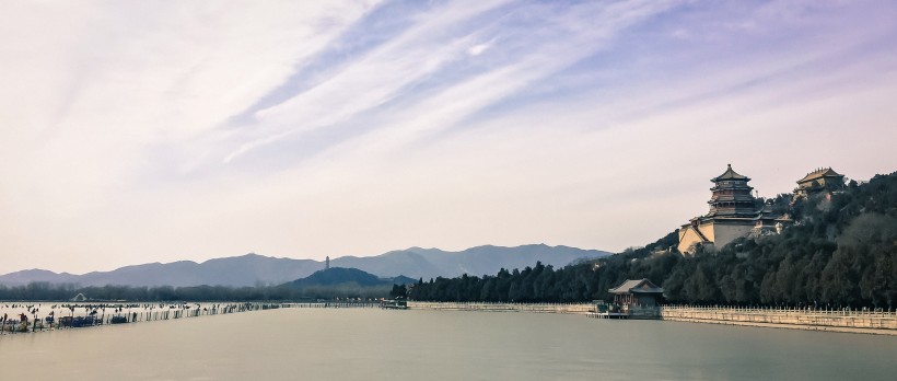 北京頤和園建築風景圖片