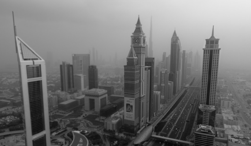 迪拜哈利法塔建築風景圖片