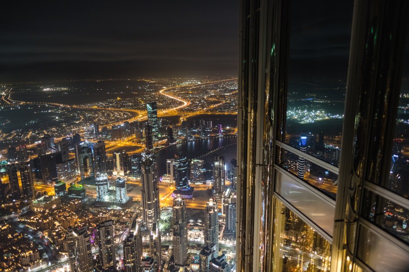 迪拜哈利法塔建築風景圖片