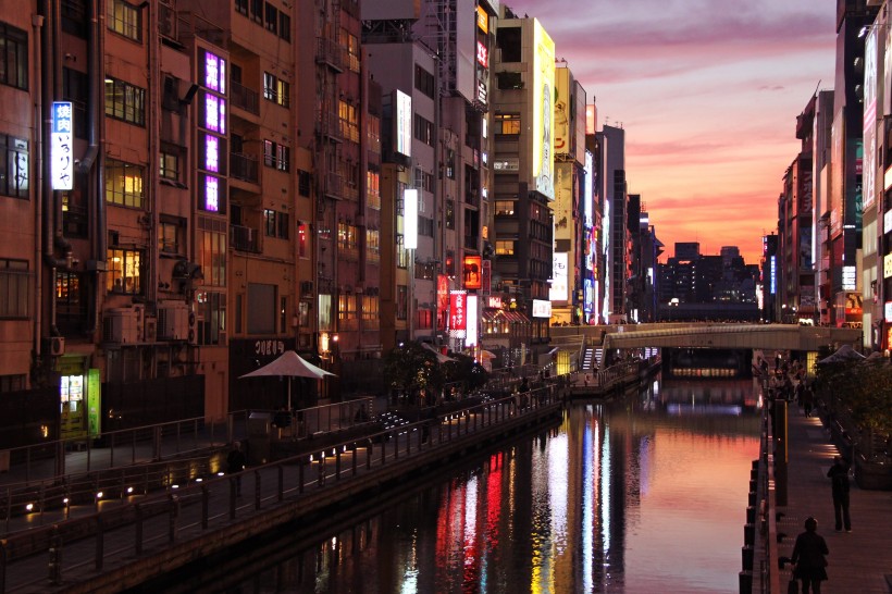 日本大阪建築風景圖片