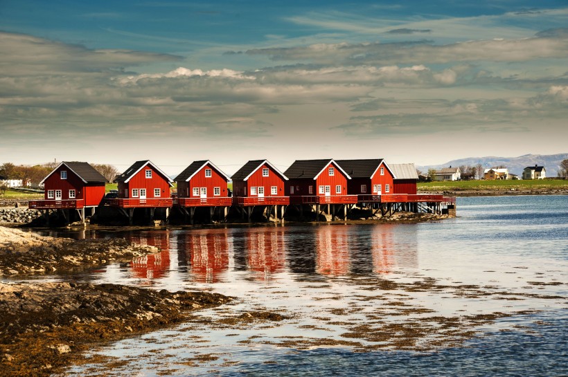 挪威特隆赫姆建築風景圖片