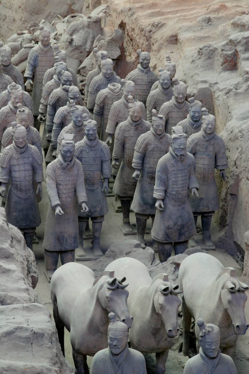陝西西安秦始皇陵兵馬俑圖片