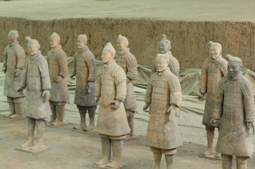 陝西西安秦始皇陵兵馬俑圖片