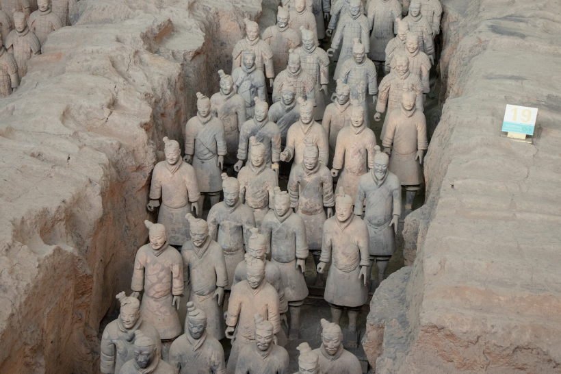 陝西西安秦始皇陵兵馬俑圖片