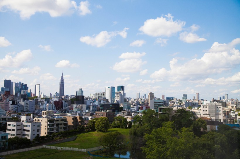 日本标志性建築東京塔建築風景圖片