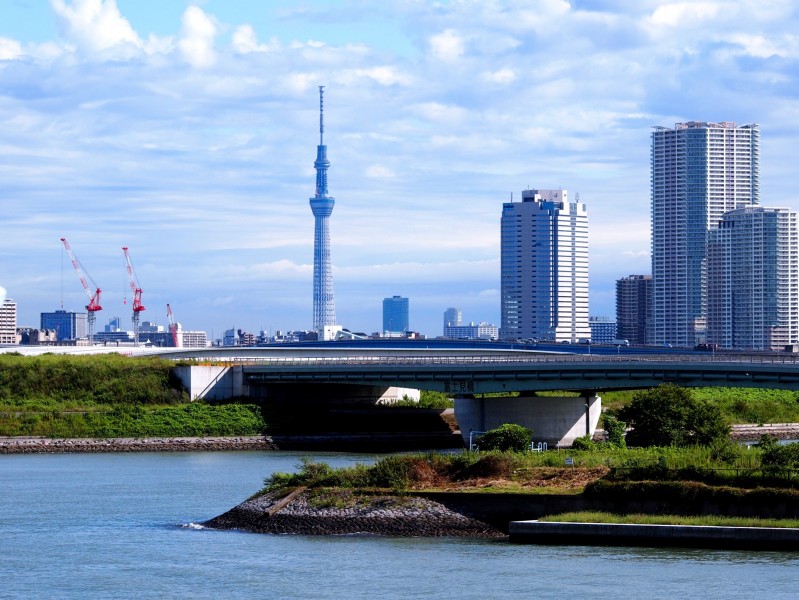 日本标志性建築東京塔建築風景圖片