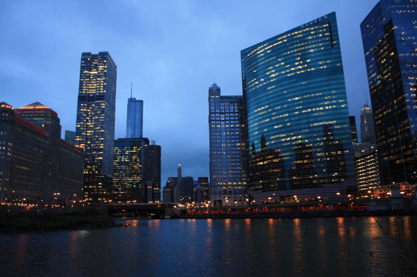 美國芝加哥伊利諾伊州城市建築風景圖片