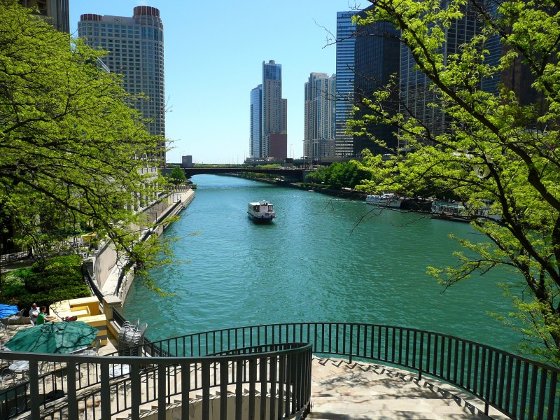 美國芝加哥伊利諾伊州城市建築風景圖片