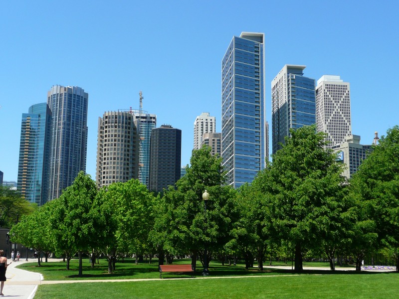 美國芝加哥伊利諾伊州城市建築風景圖片