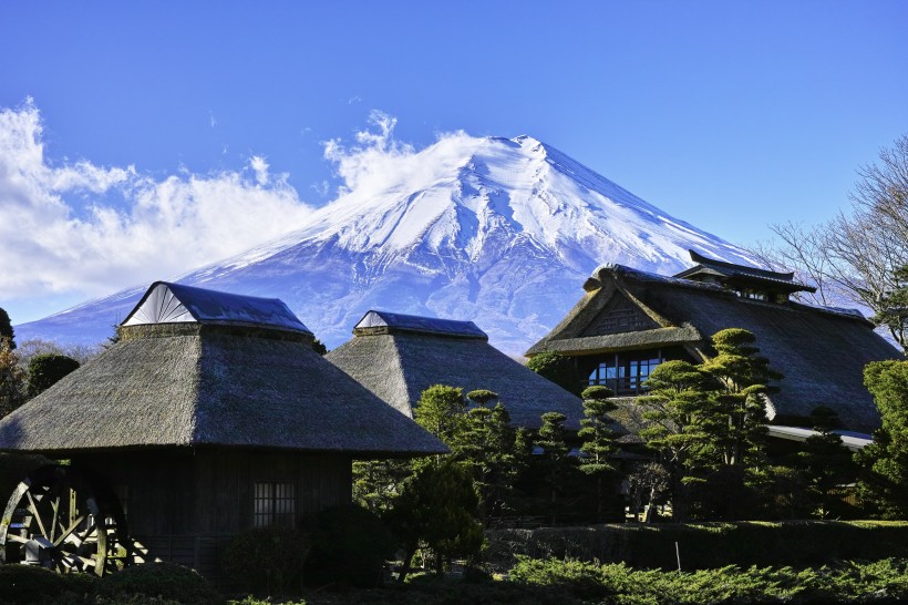 日本富士山自然風景圖片