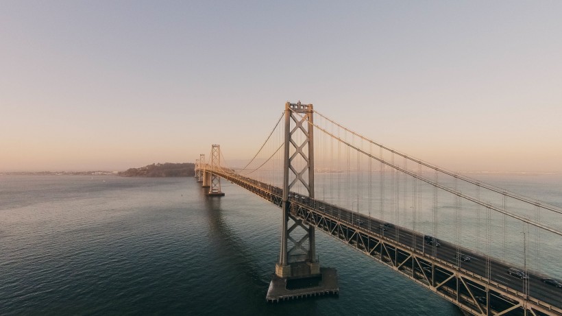 美國舊金山金門大橋建築風景圖片
