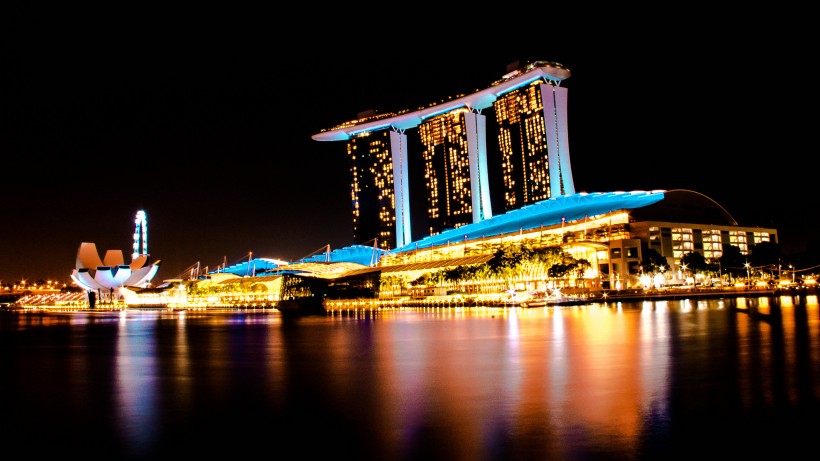 新加坡濱海灣金沙酒店建築風景圖片
