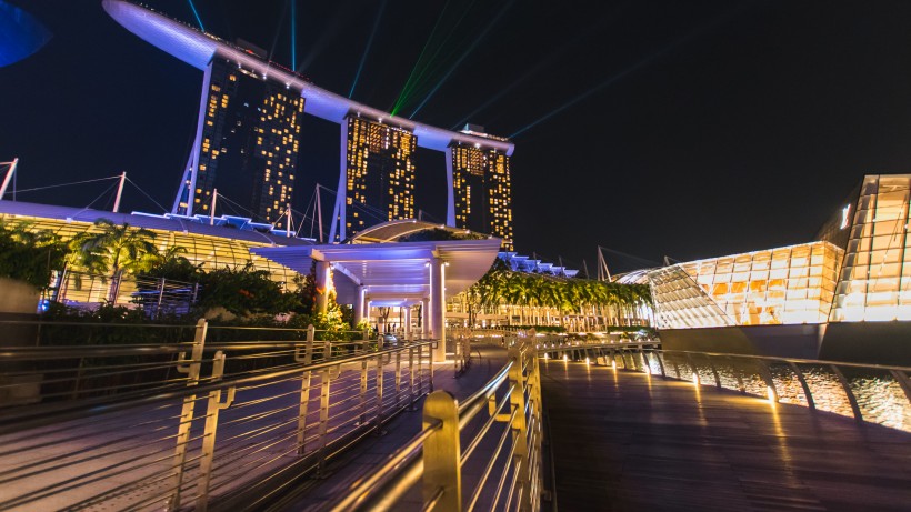新加坡濱海灣金沙酒店建築風景圖片