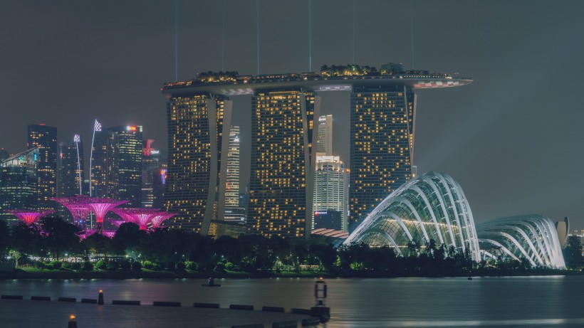 新加坡濱海灣金沙酒店建築風景圖片