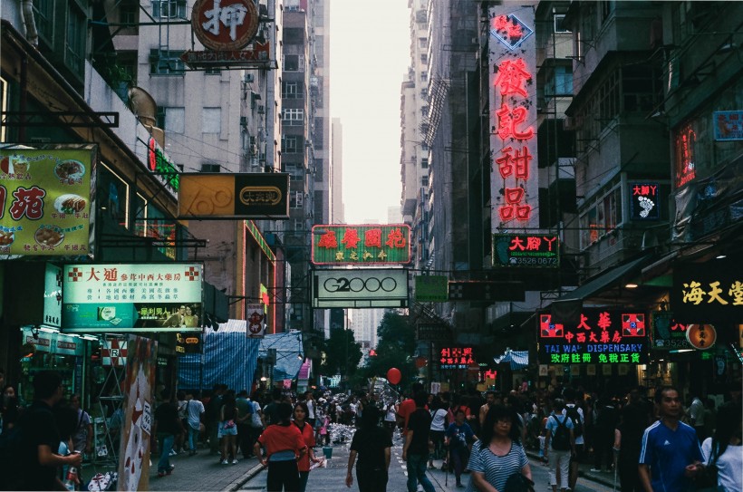 繁華熱鬧的香港風景圖片圖片