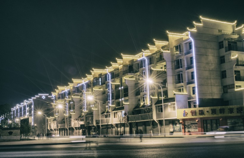唯美璀璨的城市夜景風景圖片