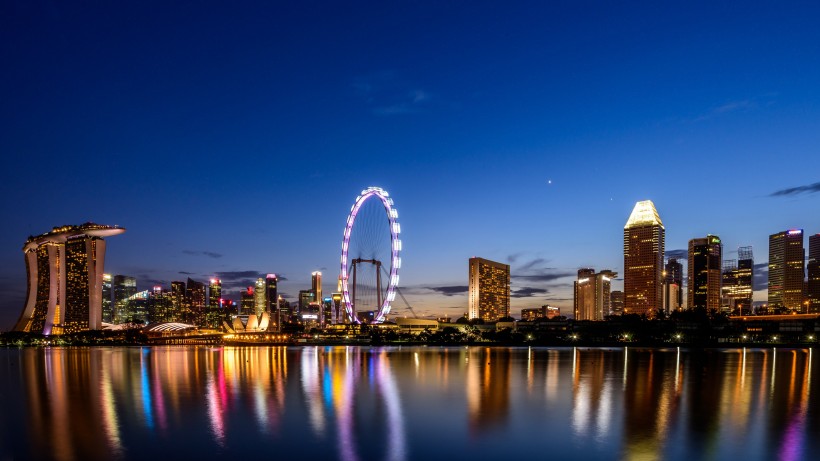 唯美璀璨的城市夜景風景圖片