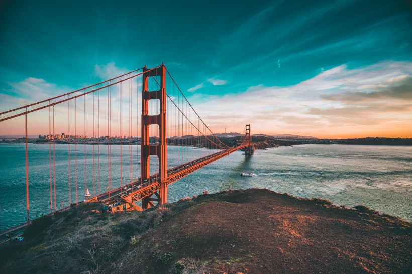 美國舊金山金門大橋風景圖片