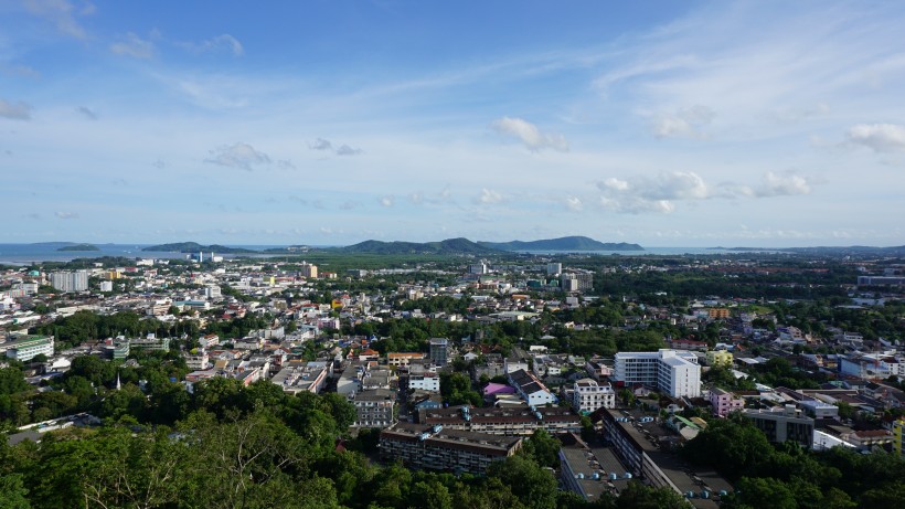 鳥瞰城市建築風景圖片