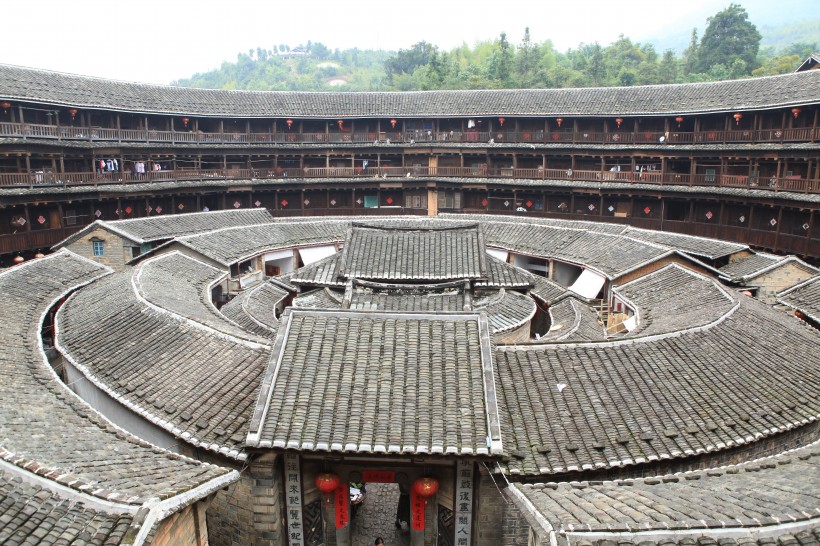 鳥瞰城市建築風景圖片