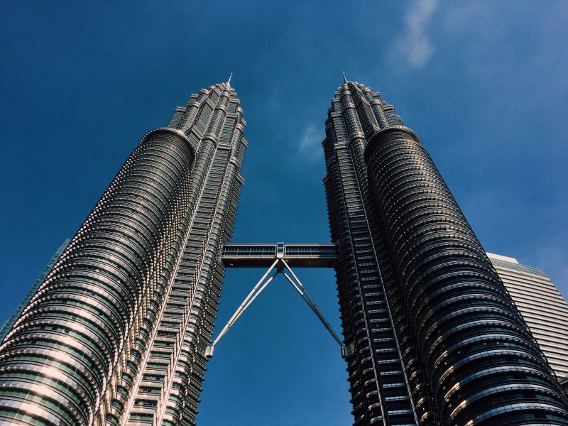 馬來西亞吉隆坡雙子塔建築風景圖片