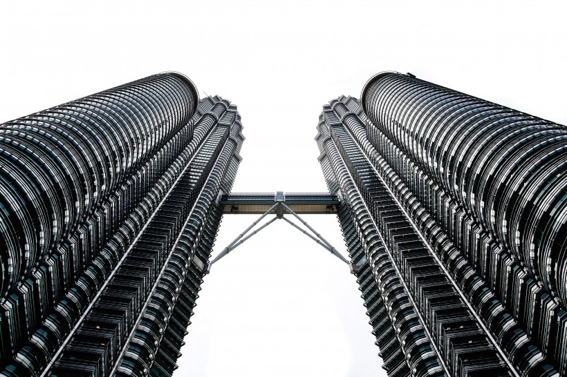 馬來西亞吉隆坡雙子塔建築風景圖片