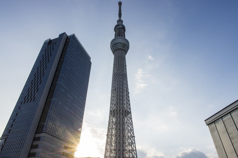 日本東京晴空塔建築風景圖片