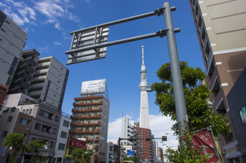 日本東京晴空塔建築風景圖片