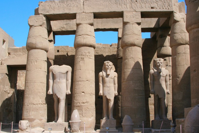 埃及盧克索神廟建築風景圖片