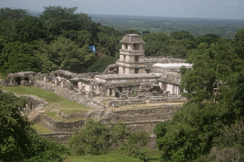 美國墨西哥瑪雅金字塔遺址風景圖片