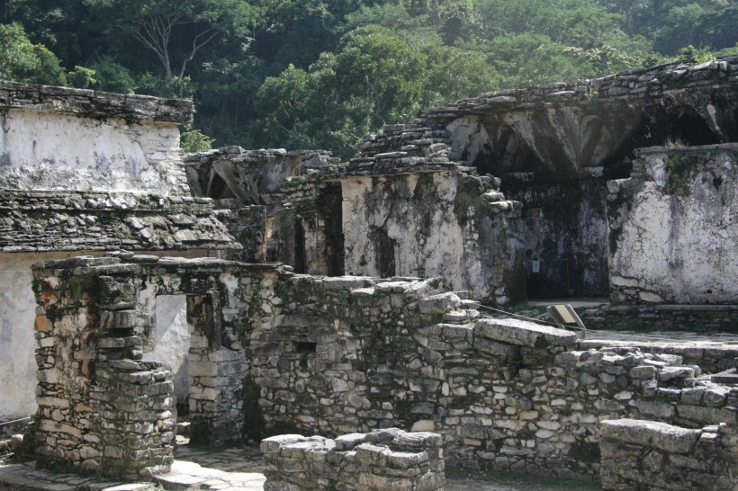 美國墨西哥瑪雅金字塔遺址風景圖片