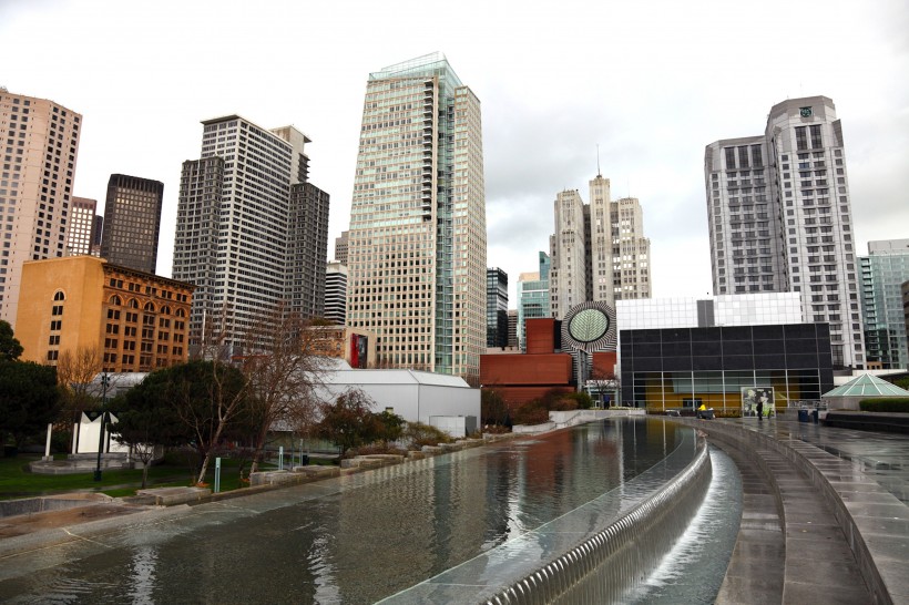 美國舊金山唐人街建築風景圖片
