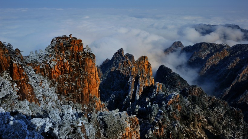 唯美安徽黃山自然風景圖片