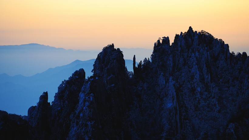 唯美安徽黃山自然風景圖片