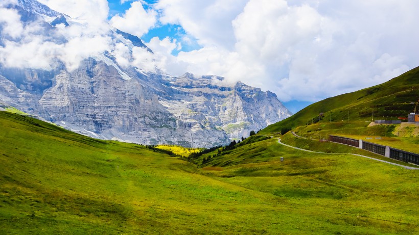 瑞士少女峰自然風景圖片