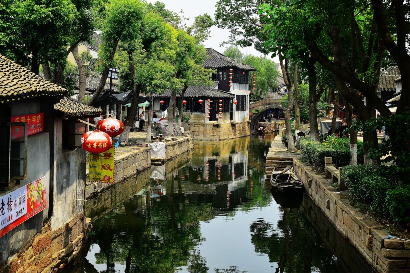江蘇甪直古鎮人文風景圖片