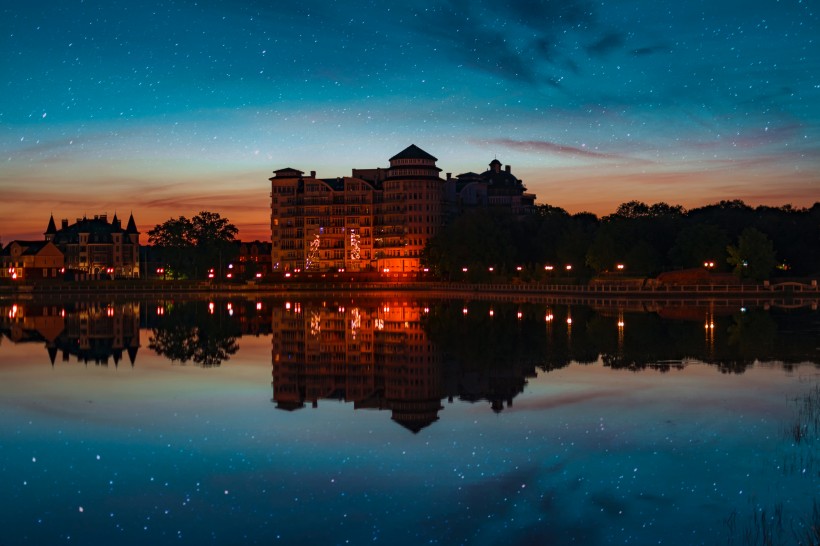 美麗的城市夜景圖片