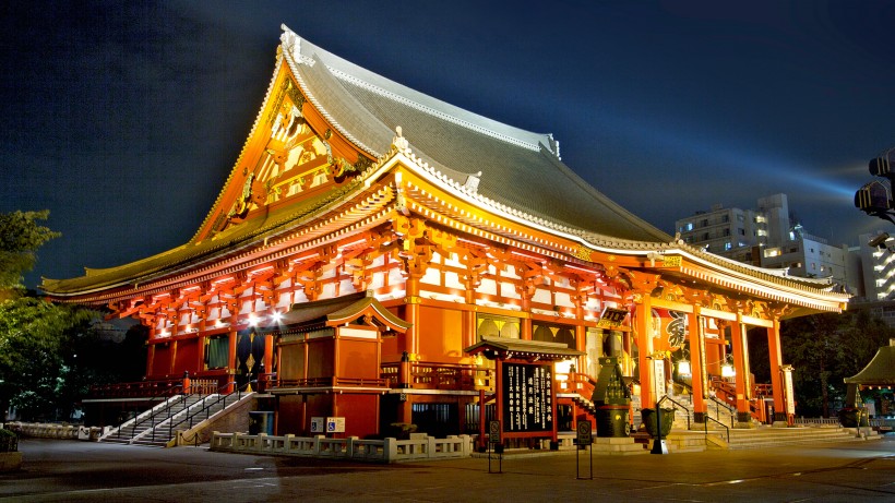 日本東京淺草寺人文風景圖片