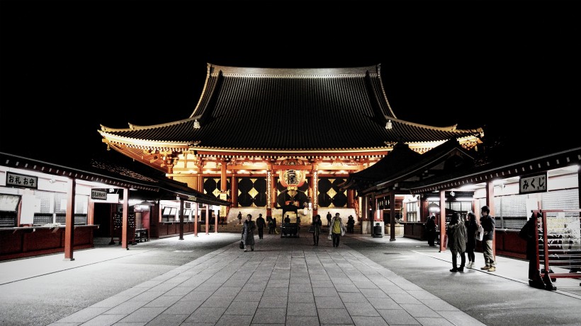日本東京淺草寺人文風景圖片