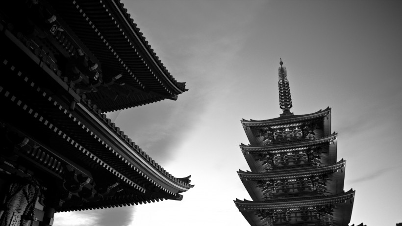 日本東京淺草寺人文風景圖片