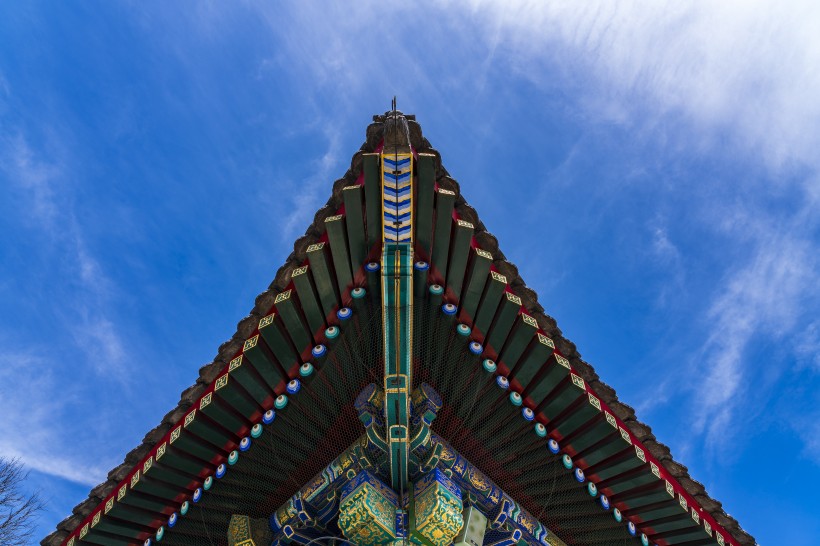 北京頤和園古建築風景圖片