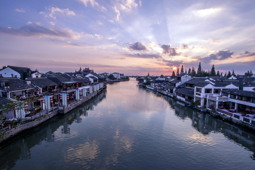 上海朱家角河道風景圖片